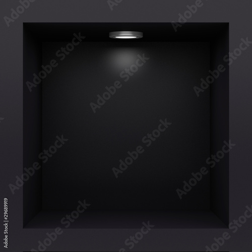 Empty black rack