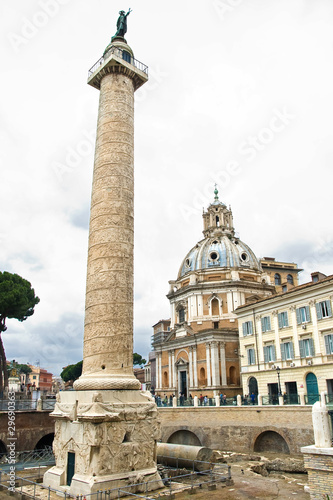 Trajan's column in Rome, Italy