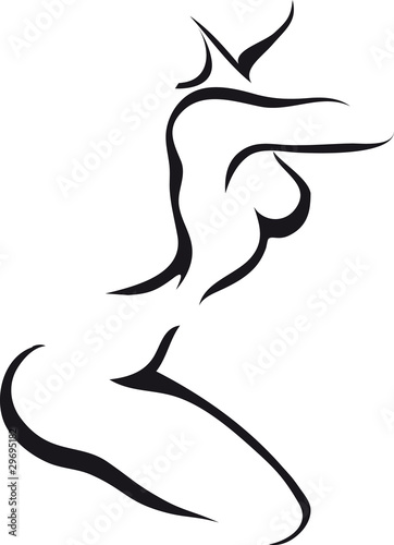 Sketch of woman torso