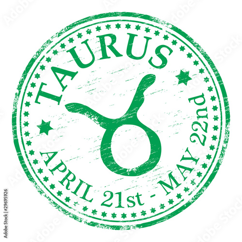 "TAURUS" Star sign rubber stamp illustration