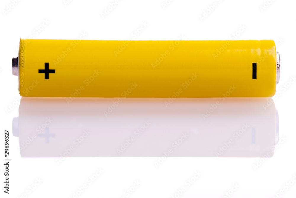gelbe Batterie quer liegend gelbe Batterie quer liegend