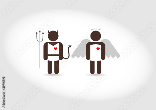 "Angel and Devil" good and evil
