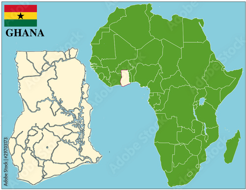 Ghana emblem map africa world business success background