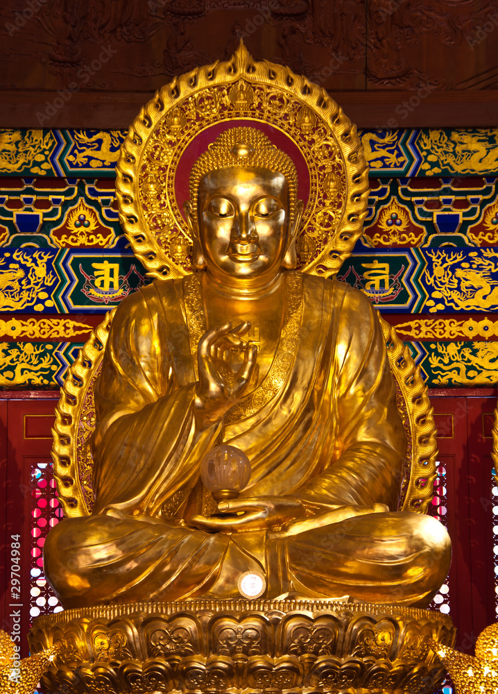 Obraz premium buddha statue in Wat-Leng-Noei-Yi2 at Bang-Bua-Thong, Nonthaburi