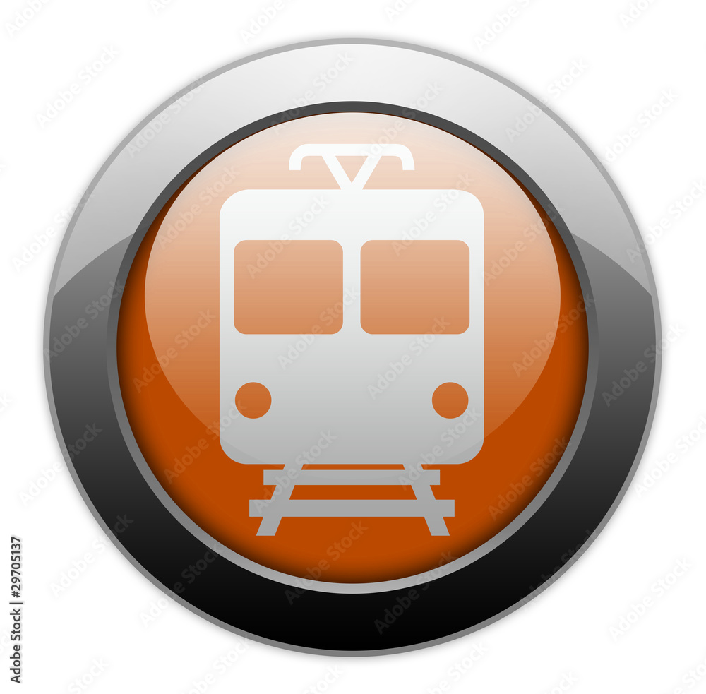 Orange Metallic Orb Button Orange Metallic Orb Button