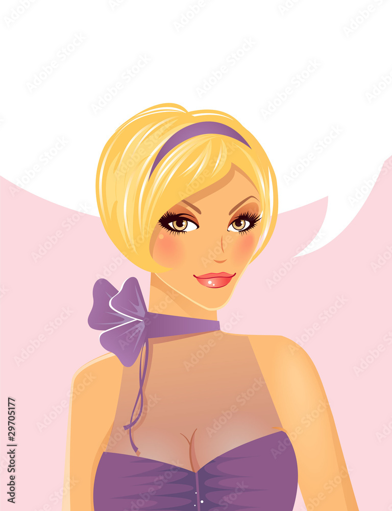 Vector illustration of speaking women Vector illustration of speaking women