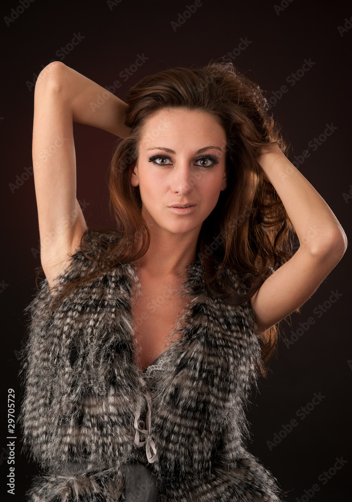 sexy woman with long curly hair sexy woman with long curly hair