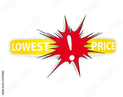 Lowest Price Sticker. Vector.