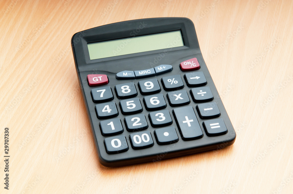 Business concept with accounting calculator Business concept with accounting calculator
