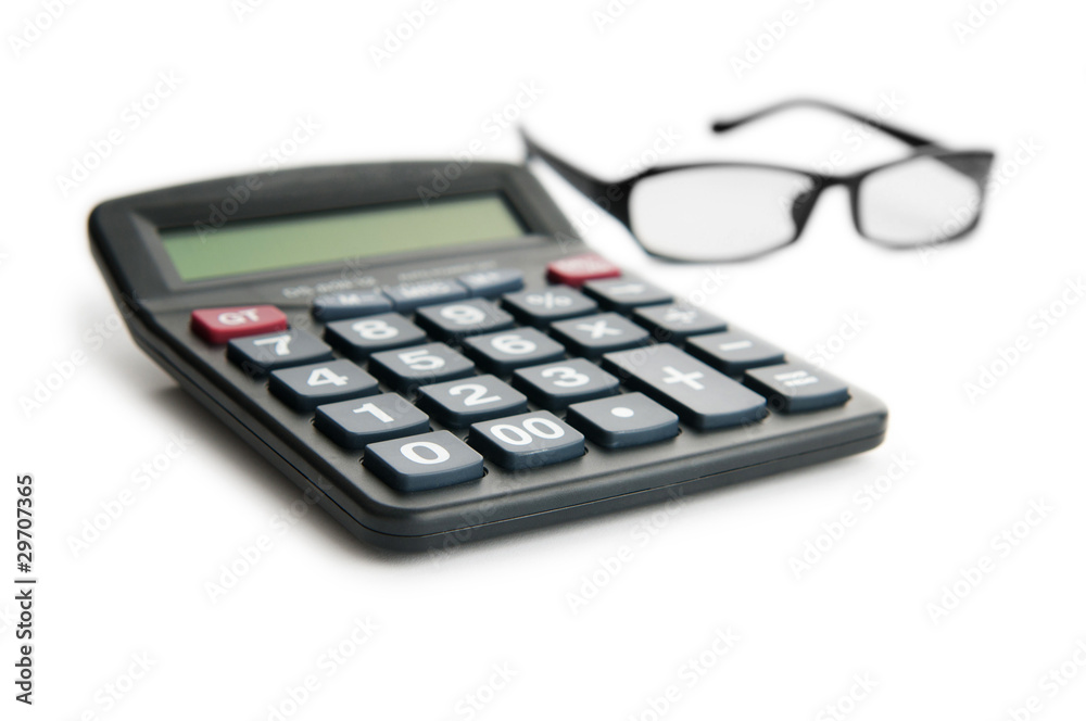 Business concept with accounting calculator Business concept with accounting calculator