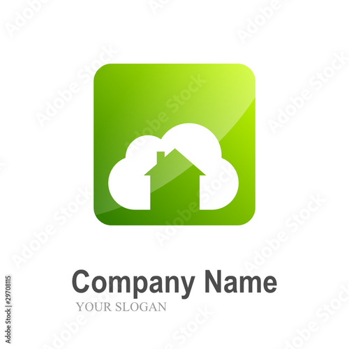 logo house in the cloud (green square)