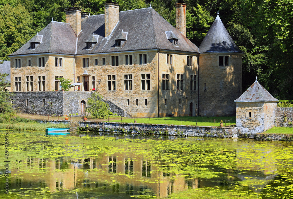 The lovely manor house of Lac Orval, Belgium