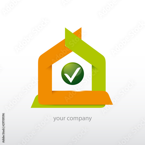 logo entreprise, diagnostic, vérifié, v