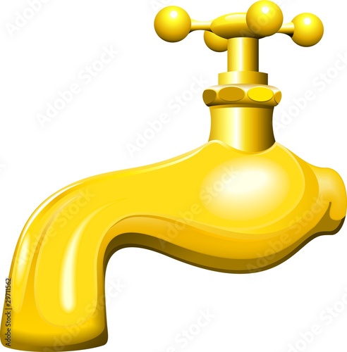 Rubinetto Dorato-Golden Tap-Faucet-Vector