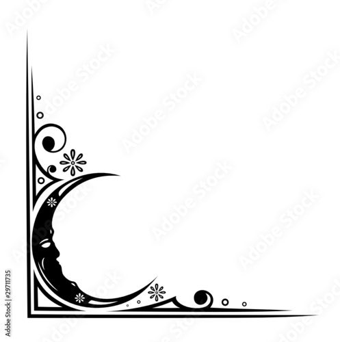 Mond, moon, luna, Ranke, Rahmen, Nacht, Träume
