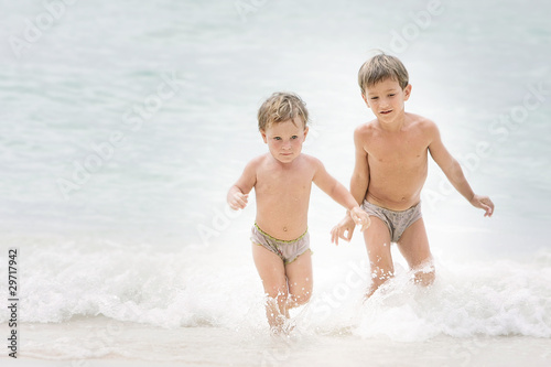 two children on beach