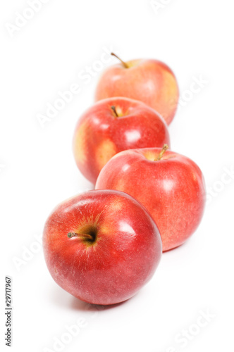 Red apple isolated on the white background