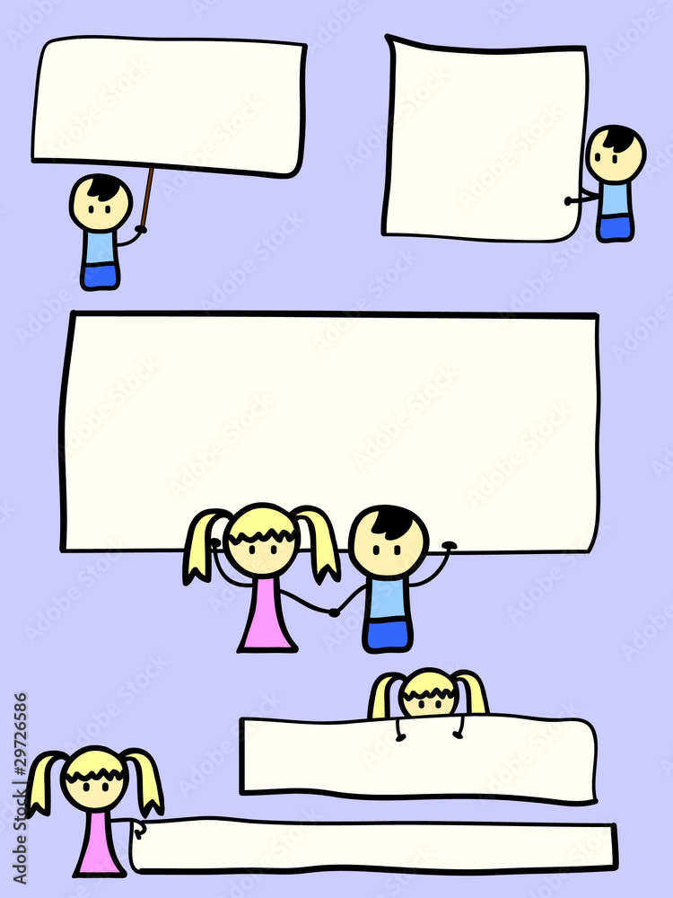 Couple with blank notes Couple with blank notes