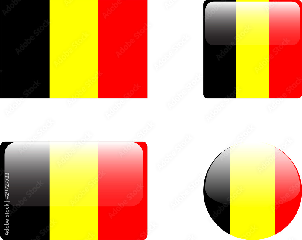 Fototapeta premium belgium flag & buttons collection - vector