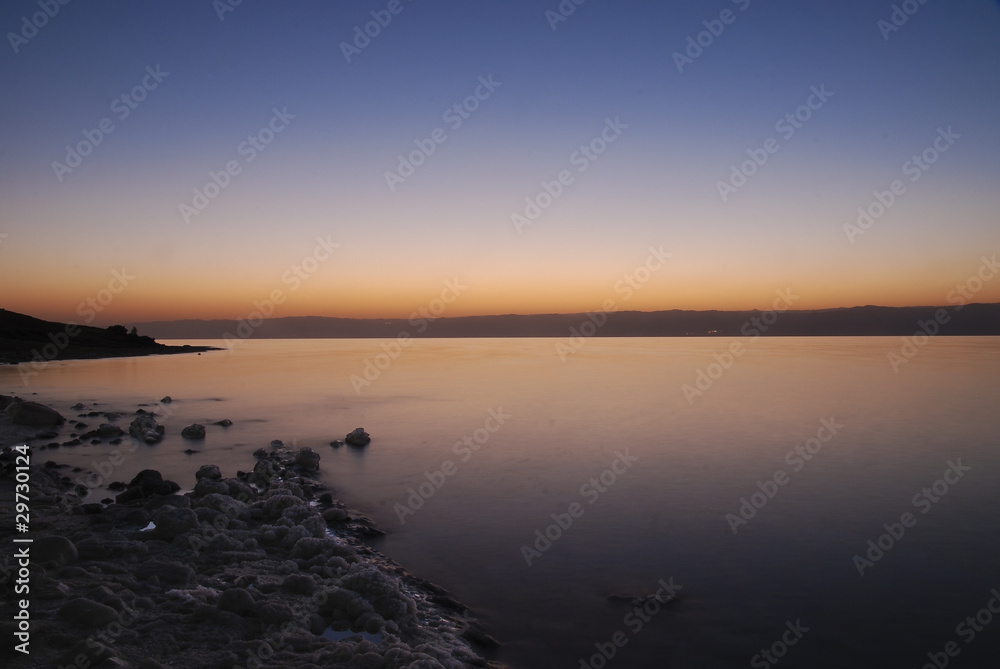 Sunset in the Dead Sea