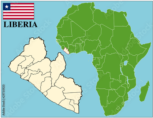 Liberia emblem map africa world business success background