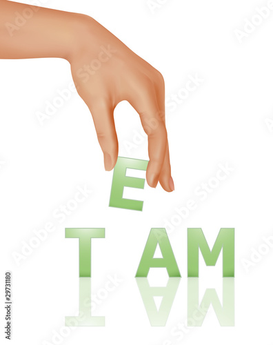 Hand with word Team. Business concept. Vector