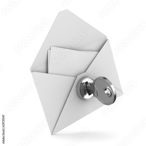 E-mail concept on white bac...
