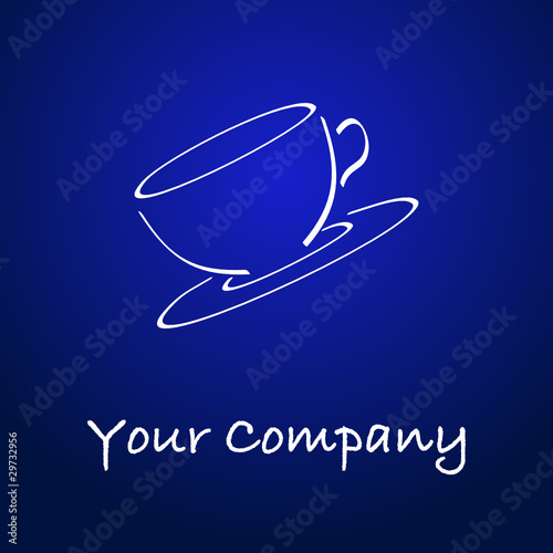 Logo Café blau weiss