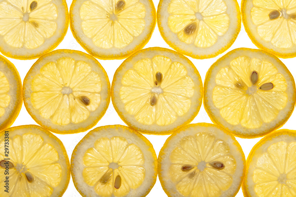 Lemon Slices Isolated on White Lemon Slices Isolated on White