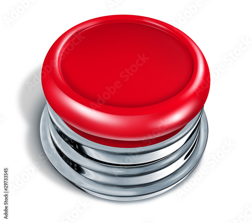 red Button blank isolated on white background photo