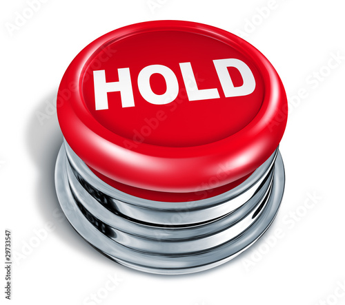 hold Button isolated on white background