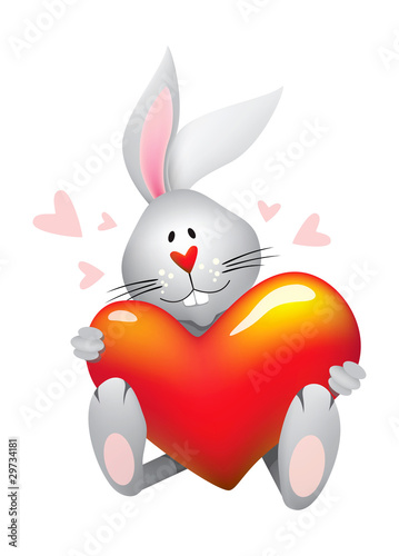 Lovely bunny with heart