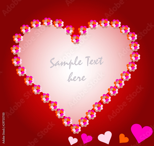 Postcard with love vector illustration