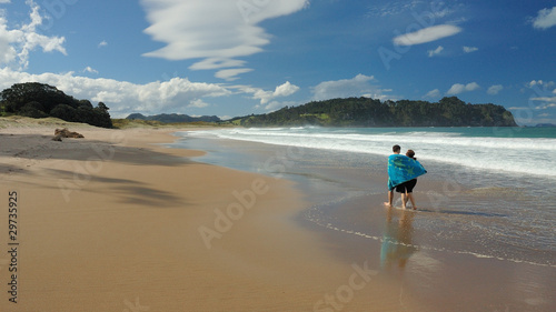 Walk on hot water beach - Hahei - New Zealand