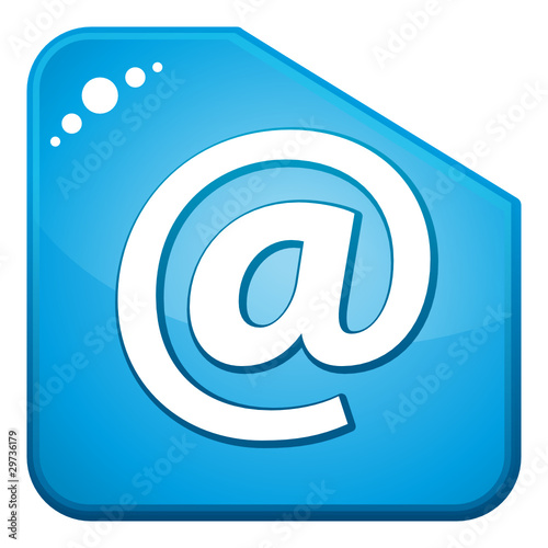 Blue mail contact icon