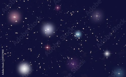 Color of the universe filled with stars