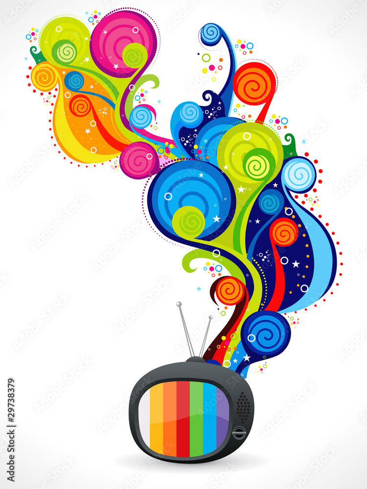 Fototapeta premium abstract colorful magical television