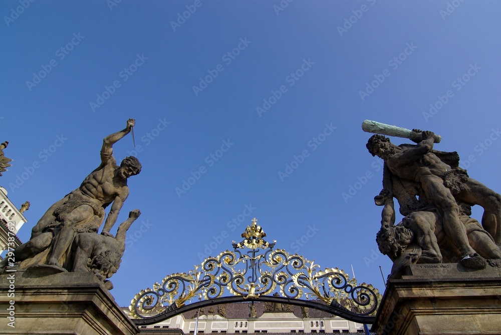 Obraz premium République Tcheque, Prague : Portail du chateau