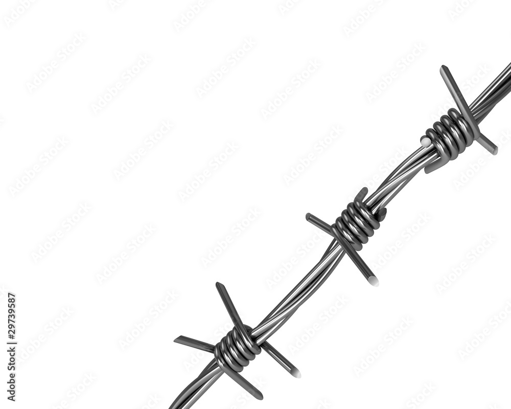 Barbed wire, corner version Barbed wire, corner version