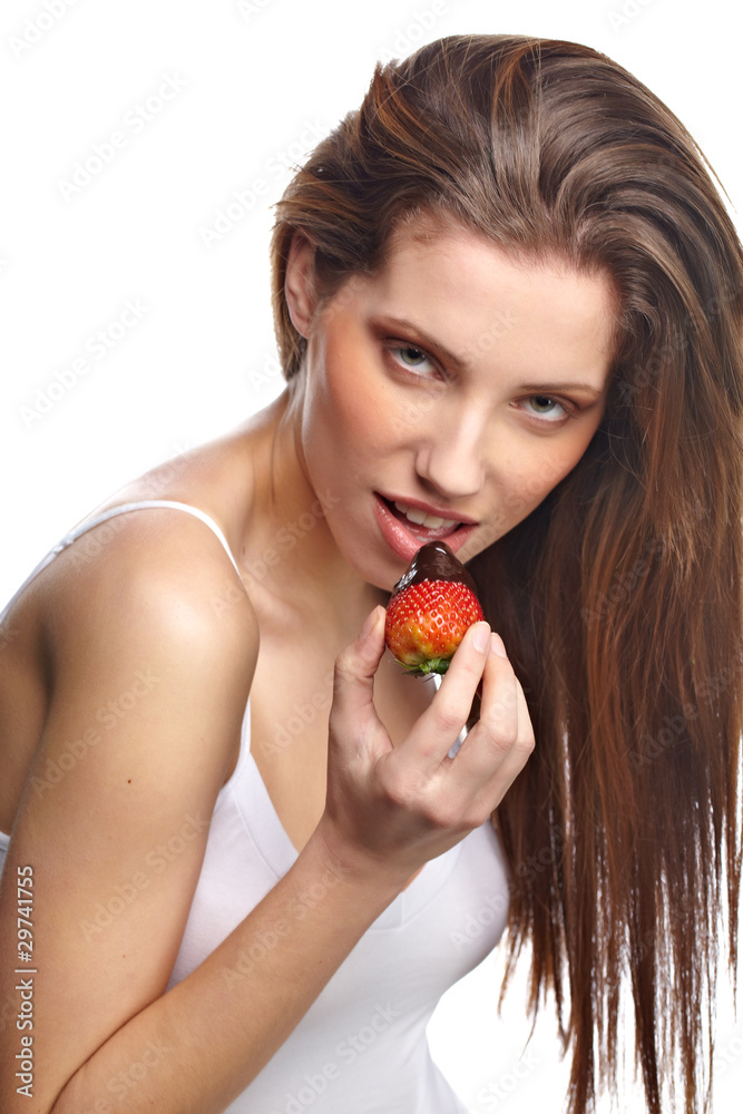 Beautiful Woman with strawberry Beautiful Woman with strawberry
