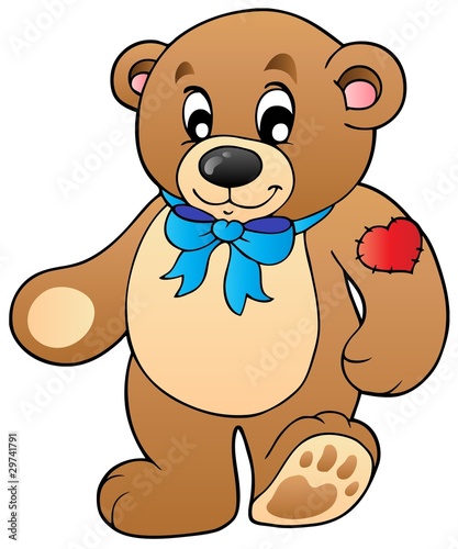 Cute standing teddy bear