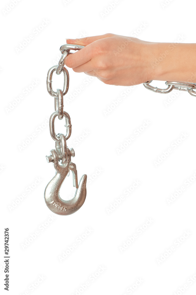 chain with a hook chain with a hook