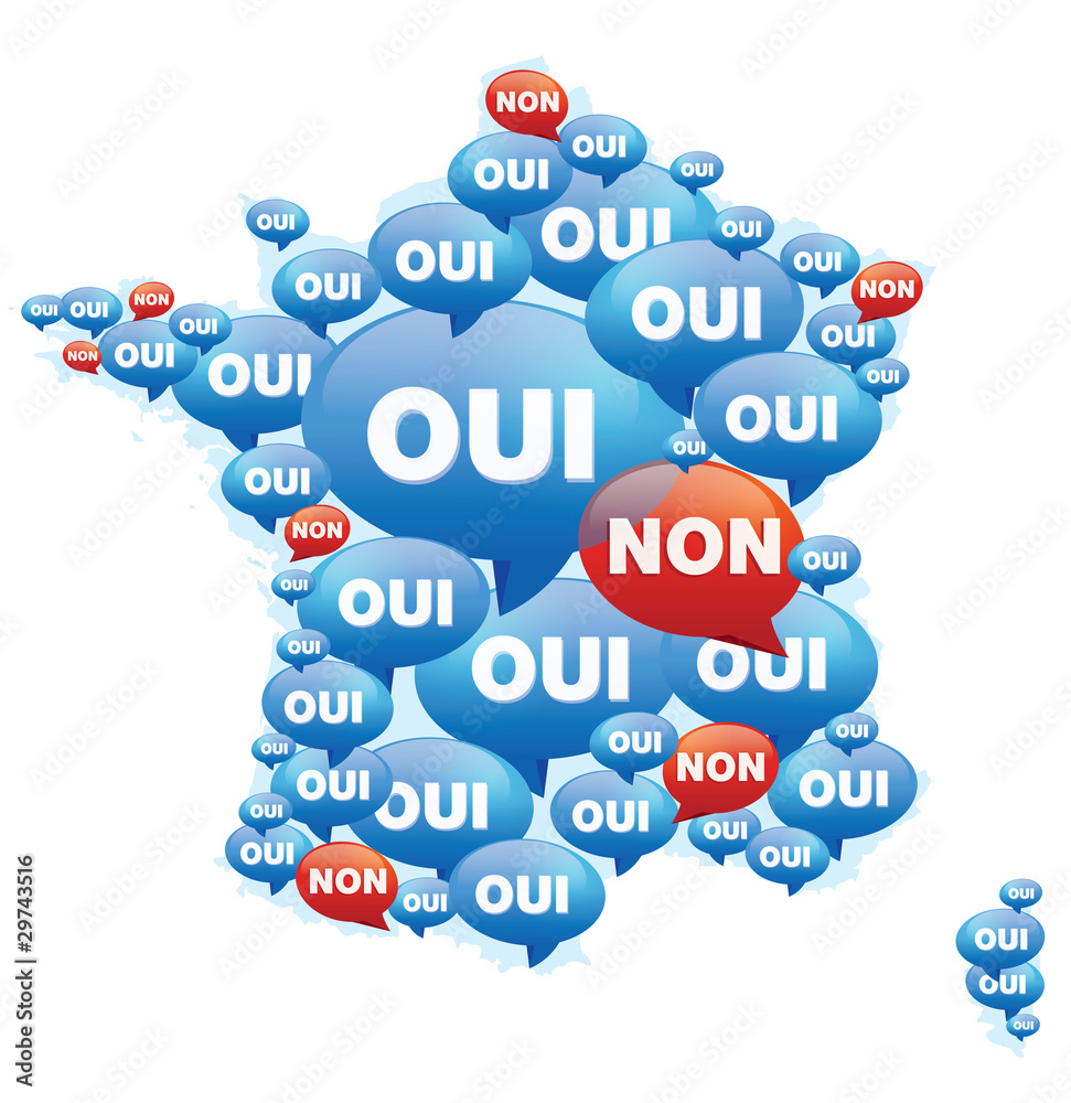 vote electoral français / le OUI l'emporte vote electoral français / le OUI l'emporte