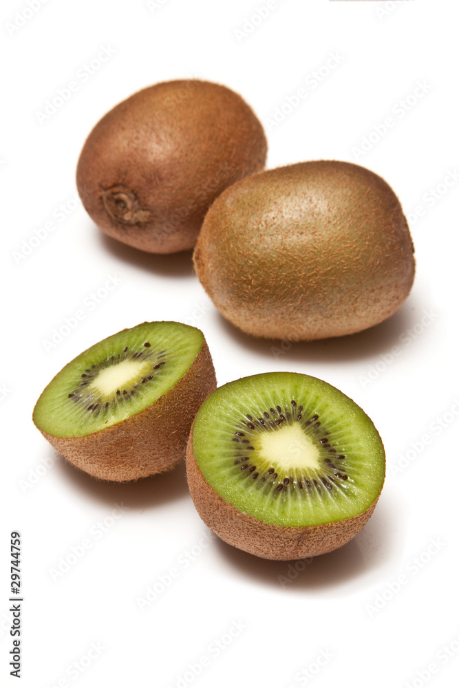 Kiwi Fruit isolated on a white studio background. Kiwi Fruit isolated on a white studio background.