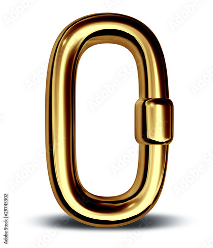 gold chain link single security symbol icon business power