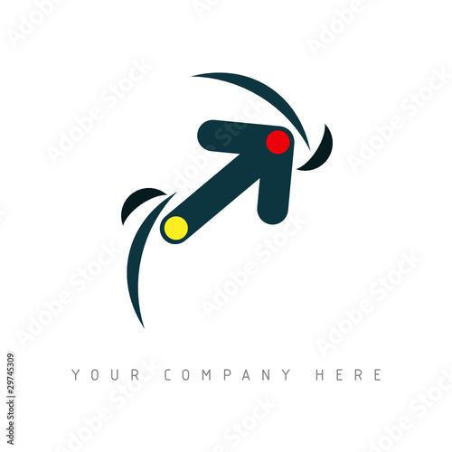 logo picto web flèche marketing pub commerce design icône