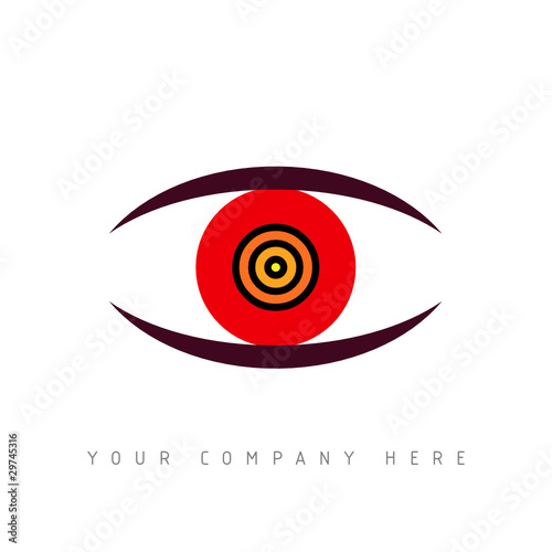 logo picto web œil vision marketing commerce design icône