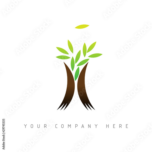logo picto web arbre nature marketing commerce design icône