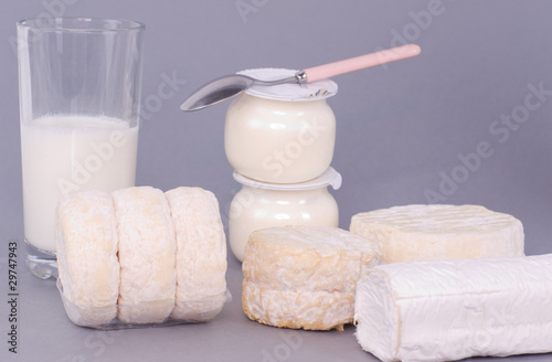 assortiments de produits laitiers photo
