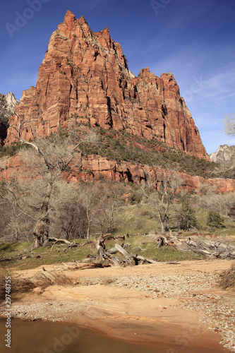 Court of Patricarchs Virgin River Zion Canyon National Park Utah